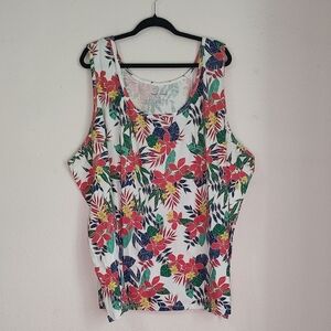 Woman Within Sleeveless Tropical Top Size 6X